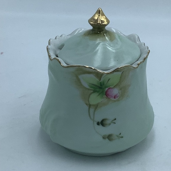 Vintage Green Floral Lidded Jam/Jelly Jar - Picture 4 of 9
